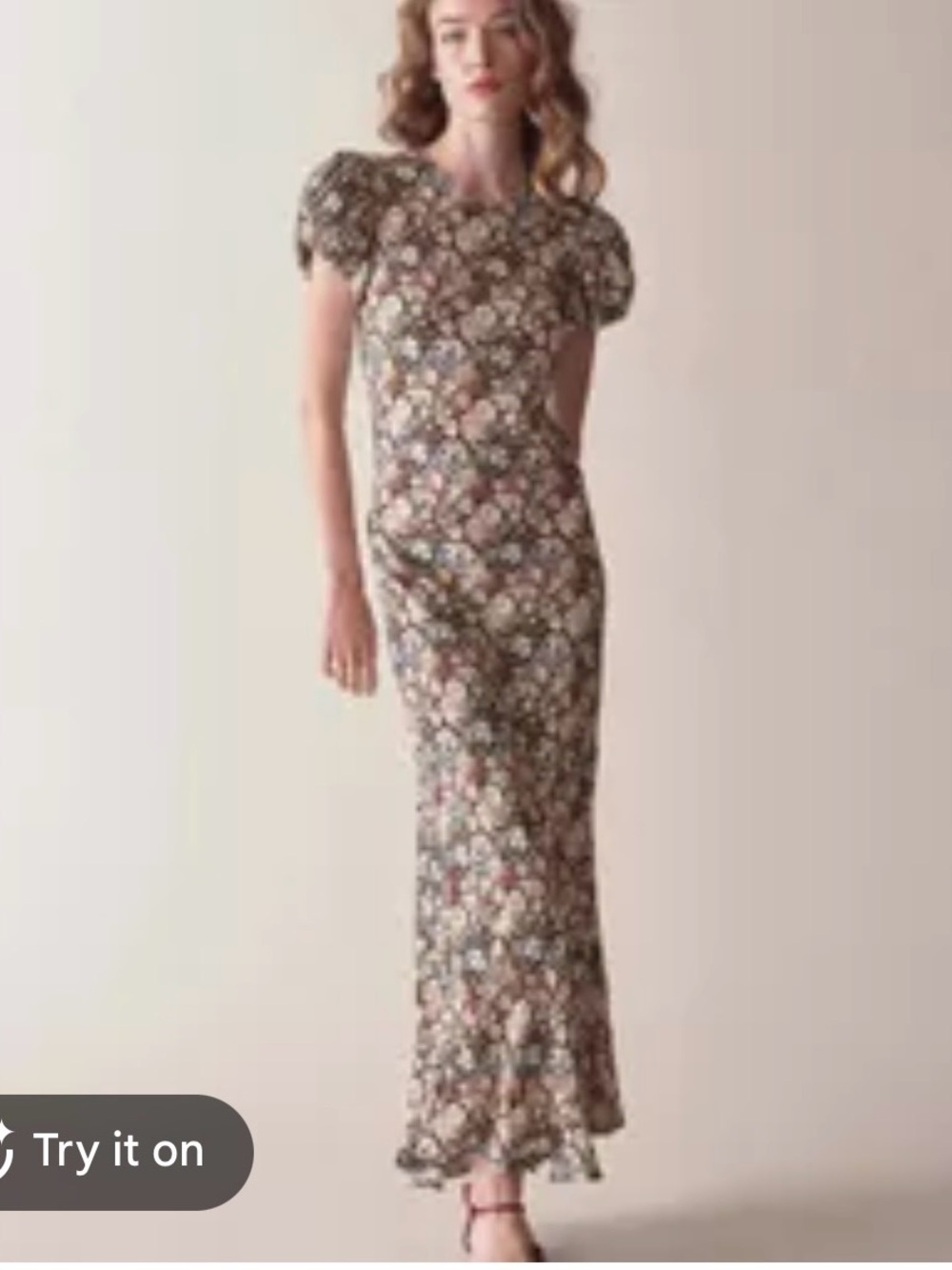 Doen Floral Puff-Sleeve Maxi Dress in Multicolor Floral